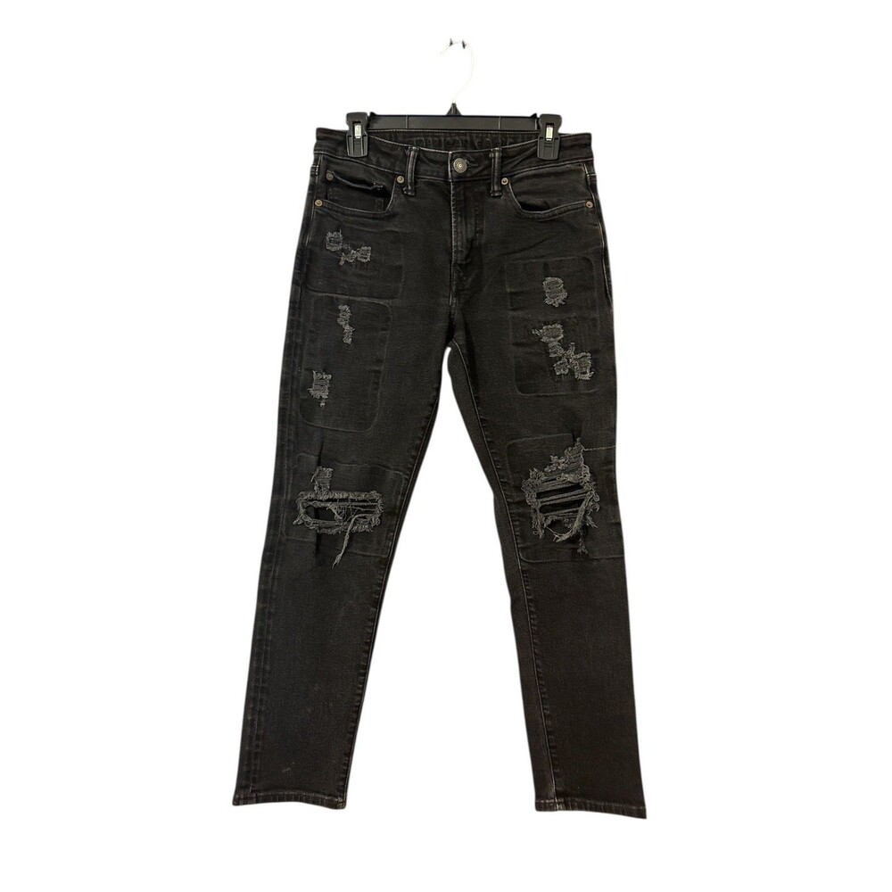American Eagle Athletic Jeans Men's 29x30 Black Denim Cozy Airflex+ stretch